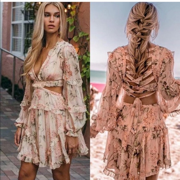 📍SOLD📍Sexy floral mini summer dress - Picture 3 of 8